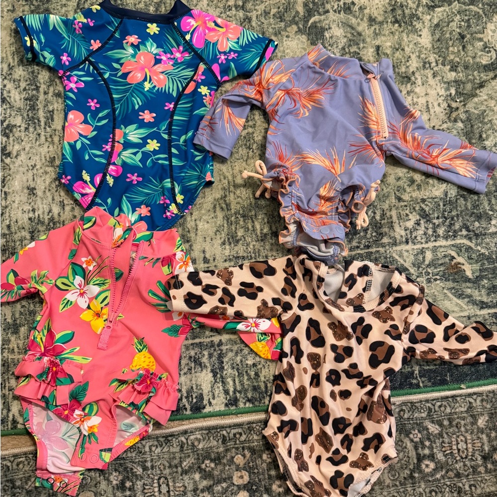 Floral and Animal Print Kids One Piece Set